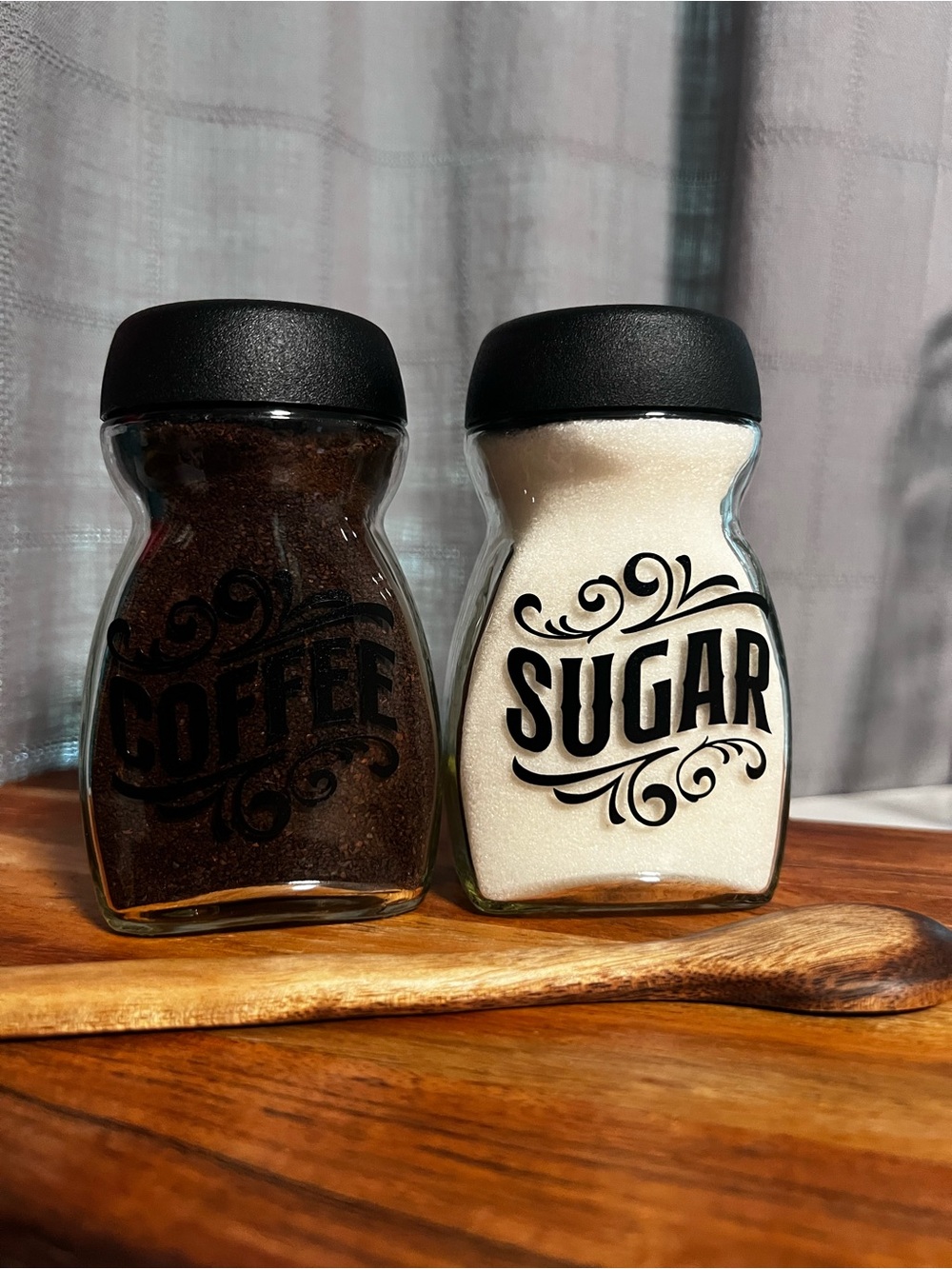 Upcycled Glass Pantry Jars – Recycled Nescafé Jars with Custom Labels” - Picture 4 of 8